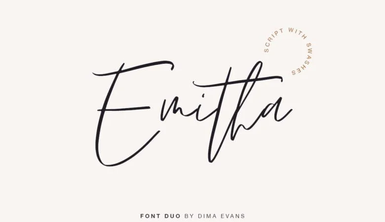 Emitha Script Font
