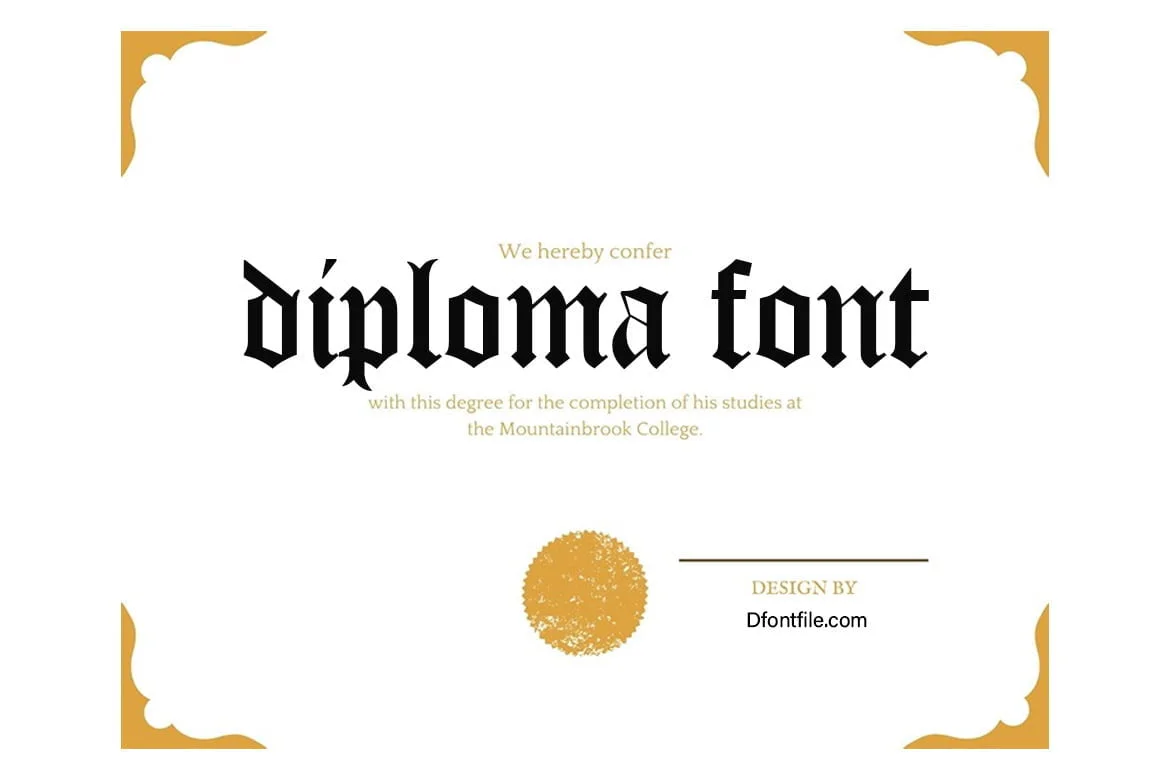 Diploma Font