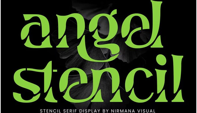 Angel Stencil Font