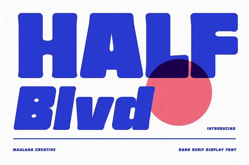 Half Blvd Display Font