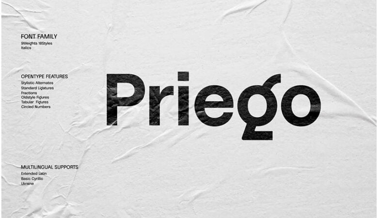 Priego Font Family