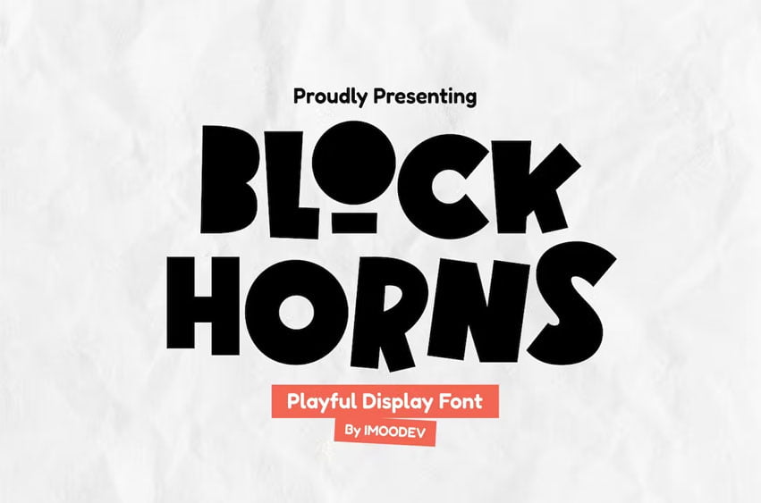 Block Horns Font