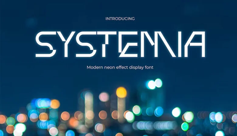 Systemia Neon Music Font