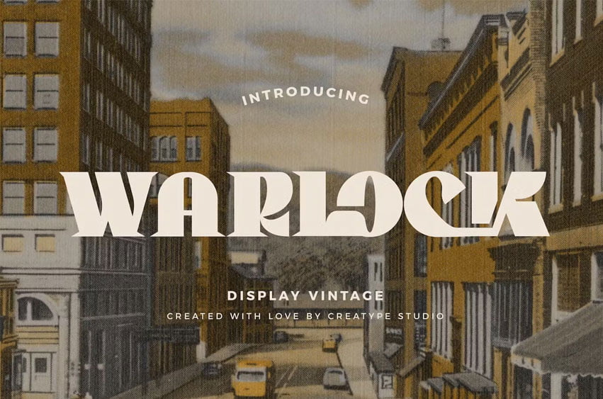 Warlock Display Vintage Font