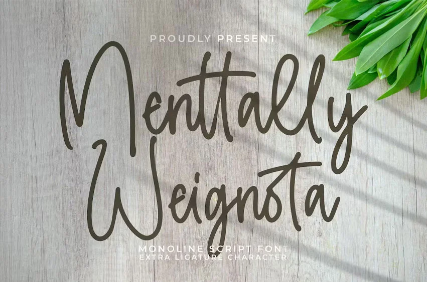 Menttally Weignota Font
