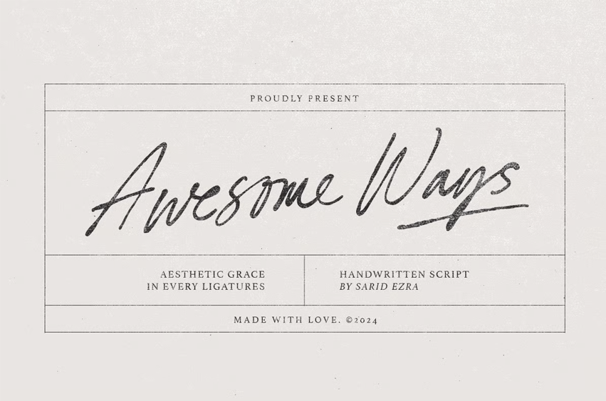 Awesome Ways Font